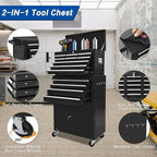 13-Drawer Rolling Tool Chest with Double Door, Extra Large Storage Cabinets with Tool Box, 2-in-1 Detachable Design, 600 lbs Capacity with Lockable Wheels for Garage, Mechanic, Professional & Home Use