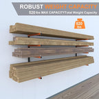 Lumber Storage Rack,Upgrade Folding Lumber Rack Wall Mount,Heavy Duty Metal 4 Level 32 Inch Wood Storage Rack for Garage Storage Organization