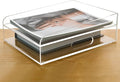 2-Tier Clear Acrylic Paper Trays, Desk File Organizer, A4 Paper Holder, Low-Profile Desk File Sorter for Office/Home, Clear Stackable Letter Tray for Bills, Crafts, Notebooks - Vertical