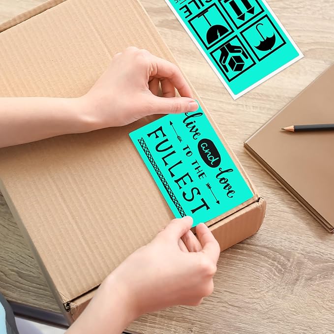 3x5 Inch Thermal Label Stickers,300Pcs Waterproof Rectangle Labels for Storage Bins,Moving Boxes,Address & Inventory Organization,Small Business Labeling,Watercolor Green