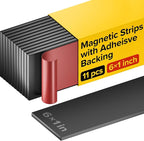 Magnet Strips with Adhesive Backing - Flat Thin Magnetic Tape for Crafts - Tool and Knife Magnetic Strip for Garage, Kitchen and Garden - Sticky Magnetic Tool Holder for Wall - 11 PCs