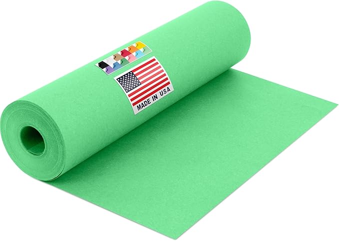 USA Made 12" x 1200" Christmas Green Kraft Paper Roll, 45 lbs Thickness, American Quality Colored Kraft Paper for School, Bulletin Board - Non-Toxic, Odorless, Safe for Kids