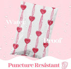 6x9 Designer Poly Mailer 100 Pack Heavy Duty Waterproof Self Seal Shipping Bags for Small Business Large Mailing Envelopes Bulk Tear Resistant Packaging Red Valentine Heart