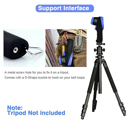 BTMETER BT-1800 Non Contact Pyrometer High Temperature Infrared Thermometer Gun -58°F ~3272°F (-50~1800℃) DS 50:1 for Metal Melting Furnace Forge Kiln Tempe Tester-Blue(NOT for Human Temp)