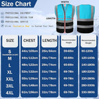 BeautyWill 10/20 Pack Custom Logo Safety Vest,Bulk High Visibility Class 2 Reflective Work Vests