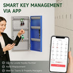 WeHere 48 Key Lock Box Wall Mount, APP Bluetooth/OTP/Wi-Fi Remote/Fixed Code/Key Unlock, Smart Key Cabinet Organizer Holder Box, Key Management for Apartment, Hotel, Office, House