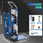 Electric Stair Climbing Hand Trucks Dolly Cart, 900lb Capacity Heavy Duty Stair Climber with Ropes, Carry Heavy Objects Up and Down Stairs Effortless for Furniture Logistics Warehouse, 1250W Motor