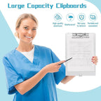 Seajan Aluminum Clipboard with Storage Metal Clip Board Folder Letter Size Form Holder Portfolio Clipboard Binder Clip Posse Box for Nurse Police Office Stationery Items 14 x 9.2 x 2 Inches (1 Pcs)