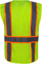 FONIRRA 3 Pack Hi Vis Safety Vest for Men with 8 Pockets,Hi Vis Reflective Mesh Vest for Men for Construction