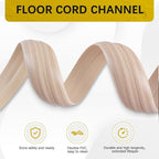 Floor Cord Cover 10FT Cord Covers for Wires on Floor Protect Wires & Prevent Trip Hazards, Easy to Cut for Home, Office, School, Concerts, Cavity W0.6in x H0.32in