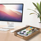 Seagrass Letter Tray, Woven Desk Tray, Wicker Desktop Basket Organizer for Papers, Documents, Magazines, Files
