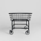 LVP Work Horse Commercial Laundry Cart with Removable Handle 2.85 Bushels (Black, Extra Large)