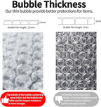 2 Pack-12 inchx100ft Total Small Bubble Cushioning Wrap Bubble Wrap for Extra Protection Packaging Mailers, Nylon Wrap Rolls Moving Cushioning Supplies for Moving & Shipping, Perforated Every 12”