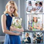 Clipboard with Storage Box & Pen Holder,Heavy Duty Clip Boards 8.5x11 for Nursing,High Capacity,School & Office Supplies,Enchanted Castle