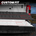 LASFIT Truck Tailgate Mat for Ford Super Duty F250 F350 F450 2026 2025 2024 2023 Truck Bed (Not Fit Optional with Tailgate Step) All Weather Protector TPE Tailgate Liner,1pc Black