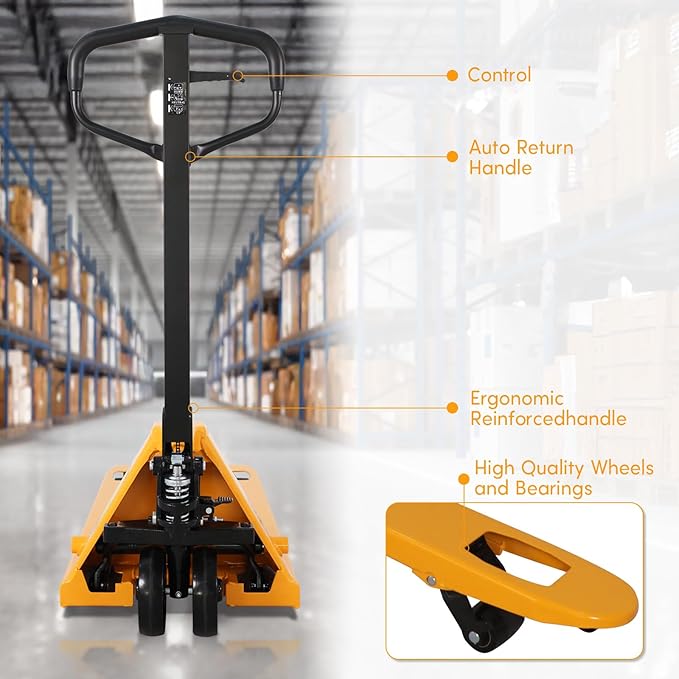APOLLOLIFT Pallet Jack, Standard Pallet Truck 5500lbs Capacity 48" Lx21 W Forks Duty Manual Pallet Jacks Trucks for Warehouse, Factory