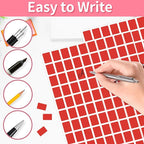 Starboling Color Coding Labels,3000 PCS 1/2" x 3/4" Red Rectangular Colored Labels Stickers,for Garage Sale,Price Tags,File Folder Tabs,and Classroom Organization