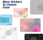 100 Custom Vinyl Stickers - Upload Your own Image, Text, Design, Logo - Personalized Logo Labels for Handmade, Packaging, Bottle, Jars, Candle, Brand Stickers (Watercolor, 5x3)