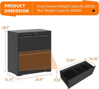 Lateral File Cabinets 2 Drawer,Metal Lateral Filing Cabinet for Home Office,Wide Steel Storage Commercial Drawer Cabinet for Legal/Letter/A4 Size Assembly Required