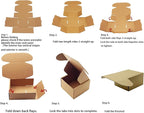 9x7x4 inch Shipping Boxes Pack of 25, Brown Corrugated Cardboard Box Mailer Boxes for Packaging Small Business Shipping，Recyclable Moving Storage Mailing Boxes Bulk Book Literature Gift Giving