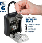 Lock Box for Keys - Lockbox for House Key, Lock Box with Combination for Real Estate, Car, House, Waterproof Key Safe - Easy Installation (6 Pack)