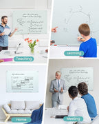 VUSIGN Glass Dry Erase Board for Wall, 36" x 24" Magnetic Dry Erase Board, Large Frameless Mounted White Board Dry Erase for Office, Home, School
