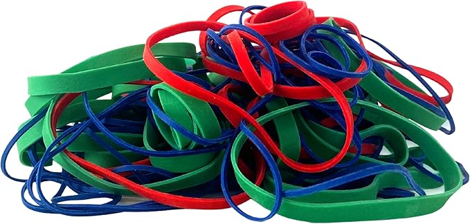 Upgrade Rubber Bands, Assorted Sizes & Colors, 1 lb Bag, USA