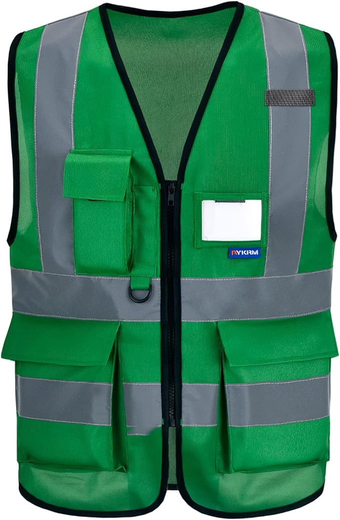 A-SAFETY 6XL 7XL 8XL plus size green safety vest big and tall