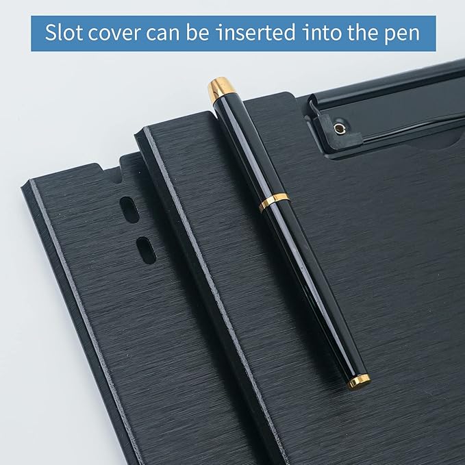 A4 Clipboard Folder,5 Pack Foldable Clipboards with Cover,Clip Board for Office School Business Classroom(Black)
