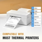 Fanfold 4" x 6" Direct Thermal Labels 2000 Thermal Printer Paper 4 Stacks Shipping Labels
