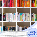 Yexiya 300 Pieces 3 x 1 Inch Clear Plastic Self Adhesive Label Holders Clear Shelf Tag Price Label Holders Bulk with Paper Inserts for Supermarket School Library Bookshelves Mailbox Storage Bins