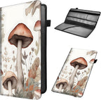 Car Registration and Insurance Holder, Leather Car Glove Box Organizer, Cool Car Accessories for ID, Driver's License Cards & Essential Document,business cards,Men&Women,Mushroom Flower