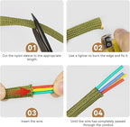 Polyamide Cable Sleeve, 10ft Flexible Expandable Braided Sleeving, Cable Management Sleeve for TV Computer Office Home Entertainment (Green, 1")