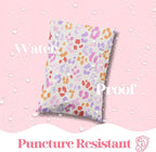 14.5x19 Designer Poly Mailer 100 Pack Heavy Duty Waterproof Self Seal Shipping Bags for Small Business Large Mailing Envelopes Bulk Tear Resistant Cute Packaging Preppy Leopard