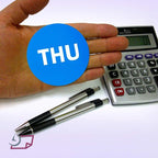 NextDayLabels - Round Thursday Day of The Week Color Coding Labels (2" Blue Stickers -500 per Roll)