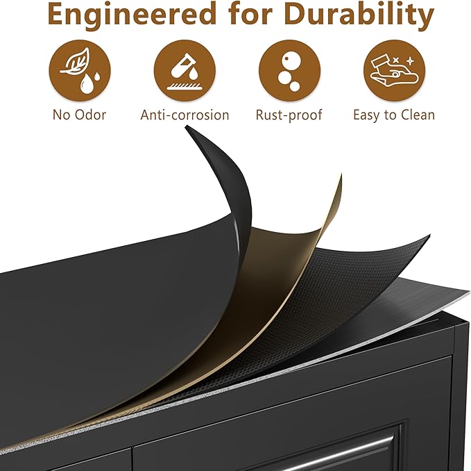 Kitchen Pantry Cabinet, 90" Tall Cabinet with Three Drawers, Metal Food Pantry Cabinet and Shelves, Freestanding Cupboards for Dining, Living Room, Black,16" D x 32" W x 90" H, Assembly Required