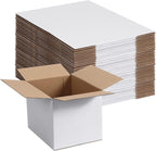 40 Pack Small Shipping Boxes 8x6x6 Inches, White Corrugated Cardboard Mailing Boxes for Shipping Packing Small Business