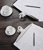 Coideal Extra Large Bulldog Paper Clips, 30cm Jumbo XXL Easel Clips Stainless Steel 2 Pcs Heavy Duty Binder Clamps for Office File (Silver, 11 4/5 Inch)