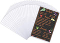 Henoyso 25 Pcs 8.5" x 14" Menu Cover Rigid Print Protectors Clear Heavy Duty Menu Holder Poster Protector Sleeve Hard Plastic Paper Sleeves for Page Sheet Photographs Document Birth Certificate