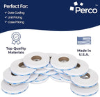 Perco Blue Reverse Print on White Grocery Labels to fit Monarch 1110 Price Gun, 16 Rolls - 17,000 Labels