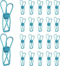 PATIKIL 50Pcs Paper Office Binder Clips, 1.26" Small Metal Wire Hollow Out Paper Clamps Long Tail Binder Clips for Photo Clothes Hanging Office Home Kitchen Food Package, Blue