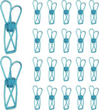 PATIKIL 50Pcs Paper Office Binder Clips, 1.26" Small Metal Wire Hollow Out Paper Clamps Long Tail Binder Clips for Photo Clothes Hanging Office Home Kitchen Food Package, Blue