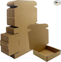 6x6x1.5 inch Small Shipping Boxes 50 Pack, Brown Corrugated Cardboard Mailer Boxes Bulk for Packaging Business Mailing Gift，Mini Mailer Boxes for Packaging Supplies Business Present