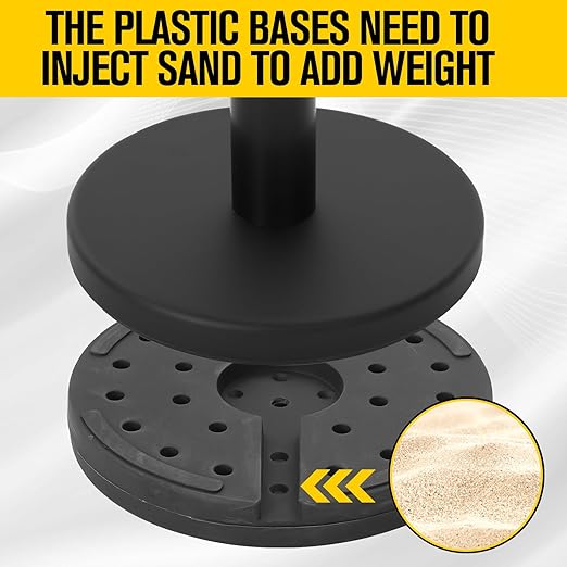 Therwen 8 Pcs Stanchions with 8.2 ft Retractable Belt Black Crowd Control Stanchions Set and Stanchion Post Sign Easy to Assemble Line Dividers Queue Ropes for Theaters, Weddings, Exhibitions