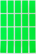 Royal Green Neon Green Rectangular Color Sticker 1.57inch x 0.75 inch - Color Code Labels Rectangle (40mm x 19mm) 100 Pack