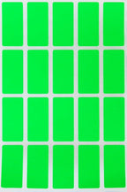 Royal Green Neon Green Rectangular Color Sticker 1.57inch x 0.75 inch - Color Code Labels Rectangle (40mm x 19mm) 100 Pack