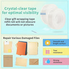 OWLKELA 16 Rolls Transparent Tape Refills, Clear Tape, All-Purpose Transparent Glossy Tape for Office, Home, School