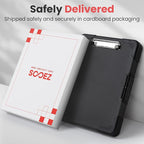 Sooez Toughest Clipboard with Storage, Internal Pen Pouch Included, Letter/ A4 Size, Shockproof Heavy Duty Plastic Clip Boards 8.5x11”, High Capacity Clipboards Box Case for Contractor Trucker Driver