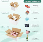 Eupako 30 Pack Small Shipping Boxes Assorted Sizes, White Corrugated Box Mailers, Cardboard Boxes for Packaging Small Business, Mailing, 4x4x4 & 8x6x6 & 10x7x5 10 PCS Each Small Boxes