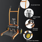 Hydraulic Material Lift Pallet Truck 441 lbs Manual Winch Stacker 36" Max Lift Height, Lift Table Cart